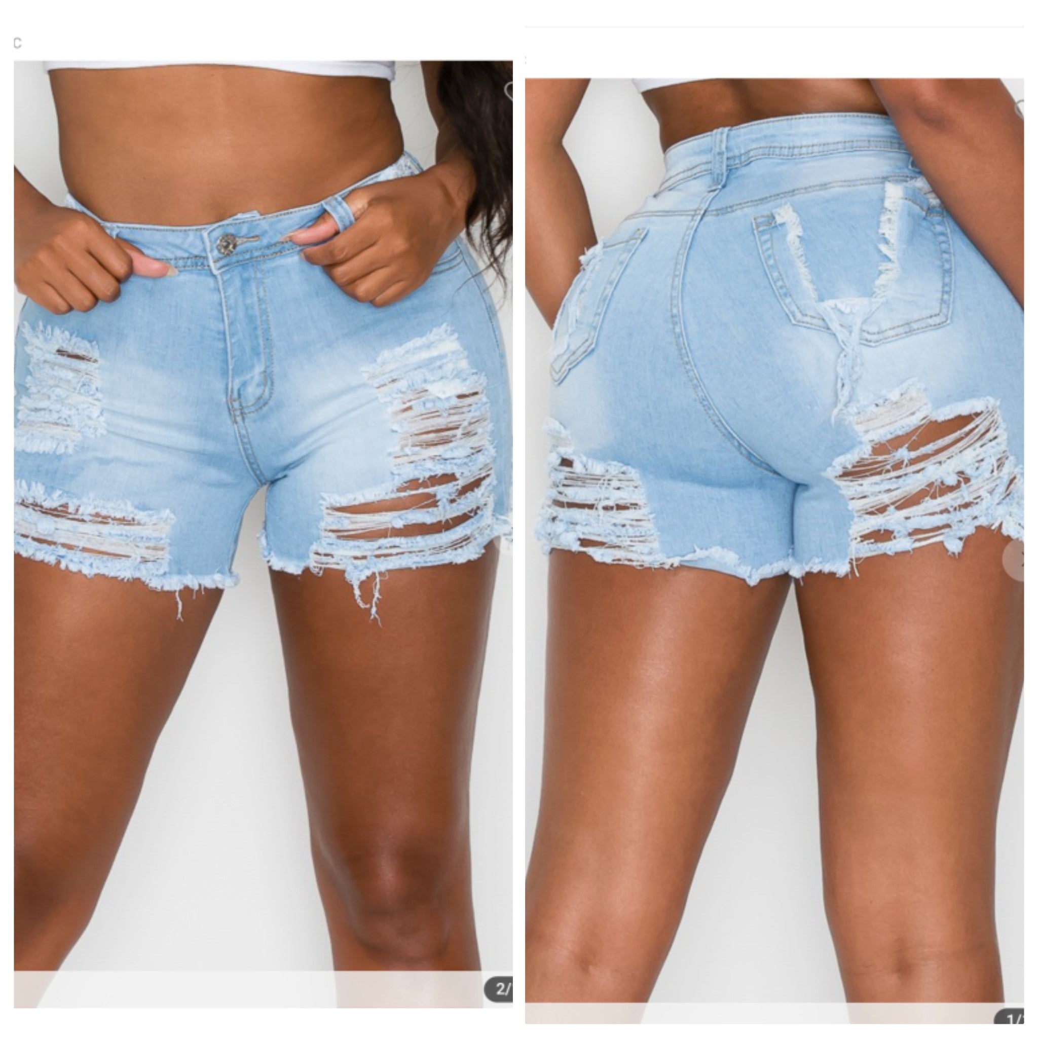 The Distressed Denim Short